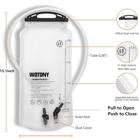 Lightweight Hydration Backpack with 3L Water Bladder main image 8